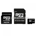 Flash memory card MicroSDHC Silicon Power на 16 Гб (2 адаптера)