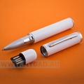 Подарочная флешка-ручка MG17366.W.16gb белого цвета для берндирования 