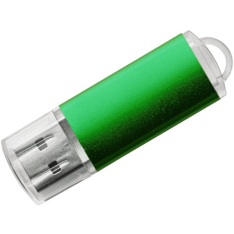 Зеленая флешка 4 гб, пластик и металл «ДАНИ»