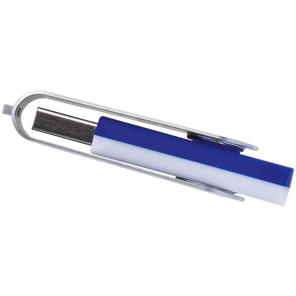 Схема Бело-синяя флешка 8 гб, металл и пластик soft-touch «ТВИСТ-МИКС»