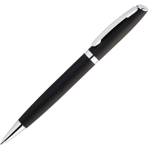 Черная ручка, металл и soft-touch «ВЕСТА-СОФТ»