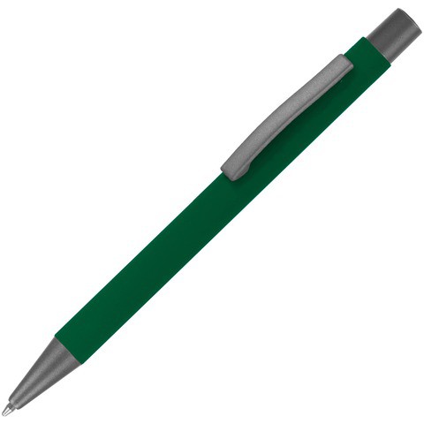 Ручка зеленая, металл и soft-touch «МАКС-СОФТ-ТИТАН»
