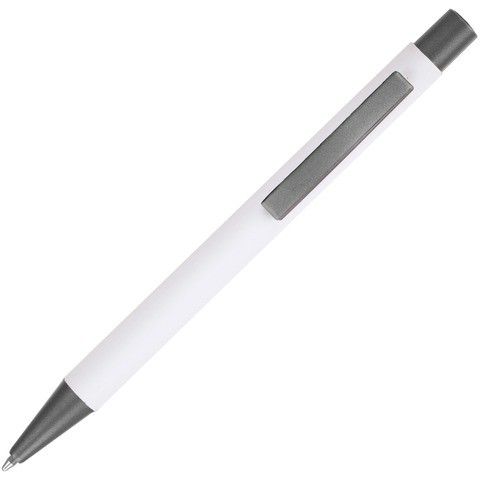 Белая ручка, металл и soft-touch «МАКС-СОФТ-ТИТАН»