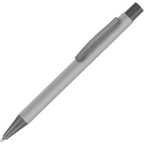 Серебристая ручка, металл и soft-touch «МАКС-СОФТ-ТИТАН»
