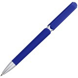 Ручка синяя, пластик и soft-touch «ЗООМ-СОФТ» Макет