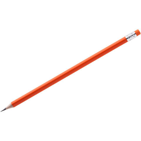 Оранжевый карандаш простой wood color, дерево