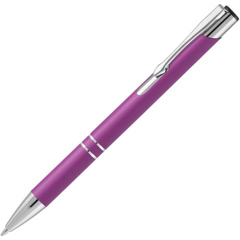 Ручка фиолетовая, металл и soft-touch «КОСКО-СОФТ-МИРРОР»