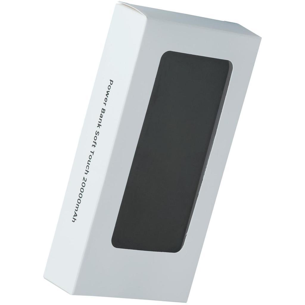Схема Черный внешний аккумулятор young soft, 20000 ма·ч, пластик и soft-touch