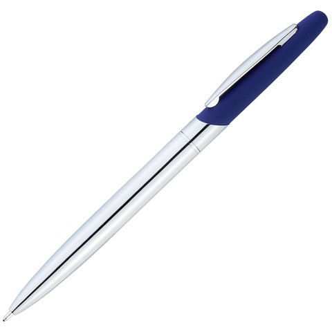 Синяя ручка, металл и soft-touch «АРИС-СОФТ-МИРРОР»