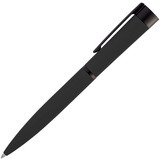 Ручка черная полностью, металл и soft-touch «ГРОМ-СОФТ-МИРРОР» Фото