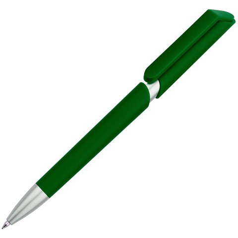 Ручка зеленая, пластик и soft-touch «ЗООМ-СОФТ»