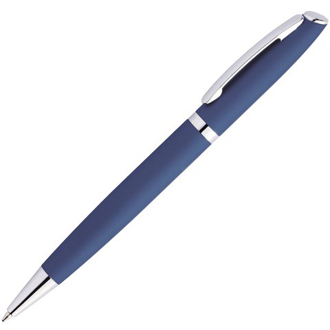 Ручка синяя, металл и soft-touch «ВЕСТА-СОФТ»