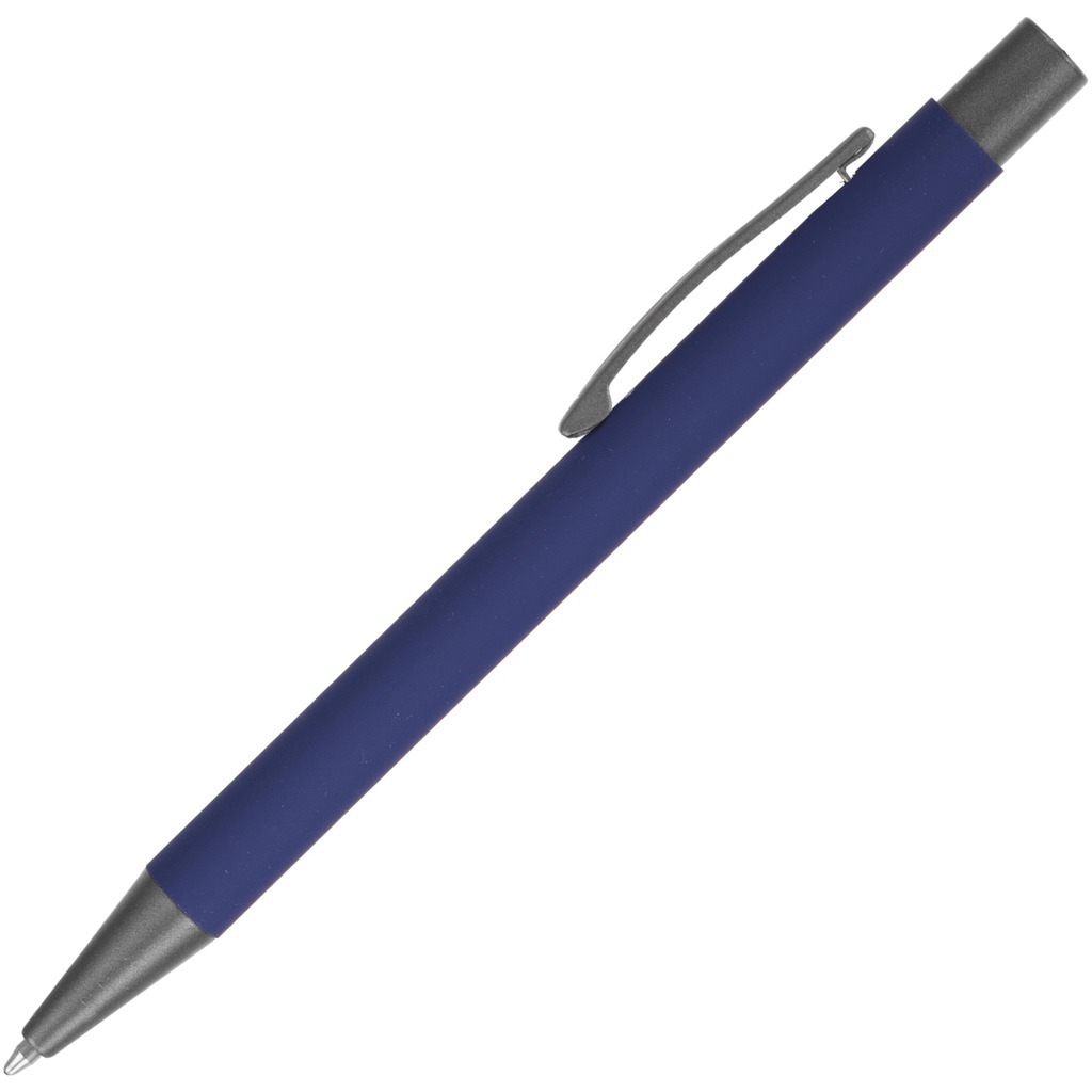 Фото Ручка темно-синяя, металл и soft-touch «МАКС-СОФТ-ТИТАН»