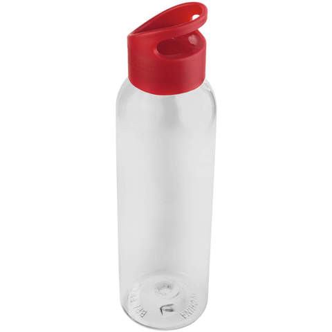 Бутылка для воды BINGO 630мл. прозрачная с красным, пластик