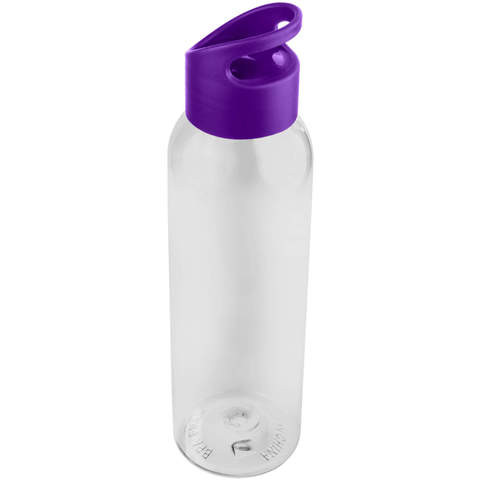 Бутылка для воды BINGO 630мл. прозрачная с фиолетовым, пластик