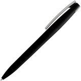 Ручка черная с серебристым, пластик и soft-touch «ЗЕТА-СОФТ-МИКС» Фото