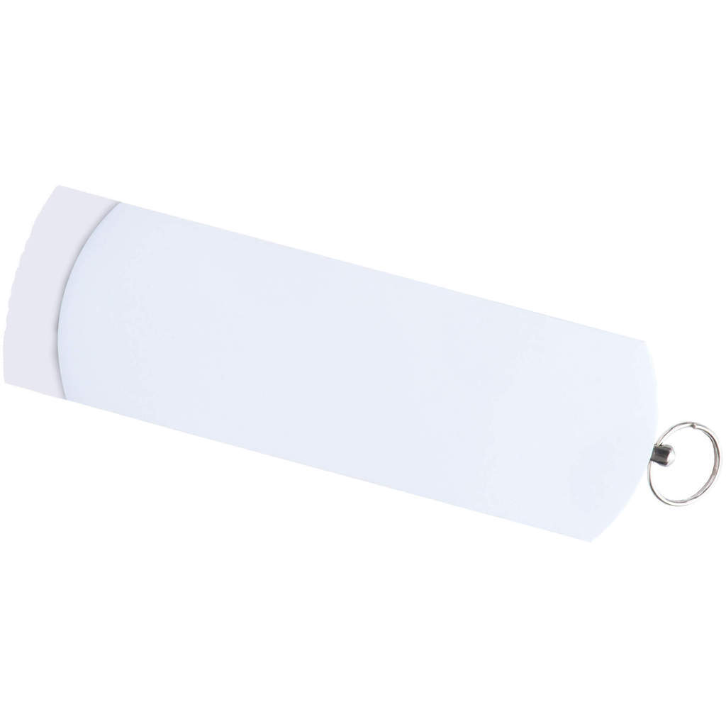 Схема Флешка 8 ГБ белая с белым, металл и пластик soft-touch «ЕЛЕГАНКЕ-КОЛОР»