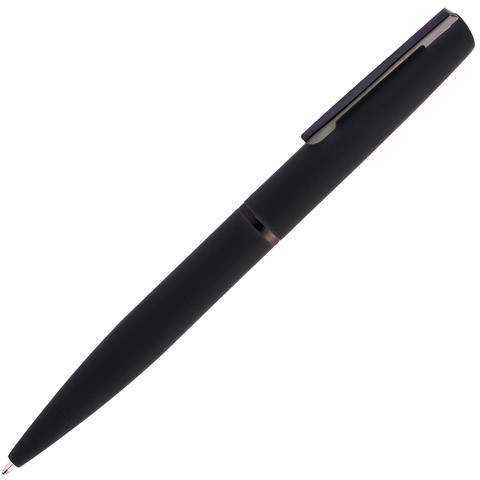 Ручка черная полностью, металл и soft-touch «МЕЛВИН-СОФТ»