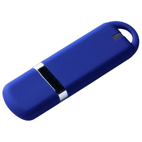Синяя Pantone 072C флешка 8 гб, пластик и soft-touch «МИРАКС-СОФТ»