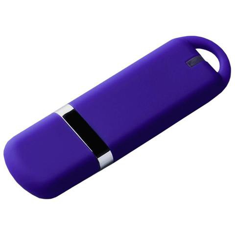 Флешка 32 ГБ фиолетовая violet c, пластик и soft-touch «МИРАКС-СОФТ»