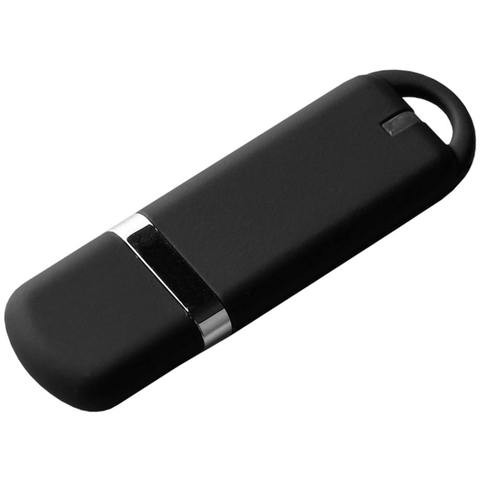 Черная флешка 32 гб, пластик и soft-touch «МИРАКС-СОФТ»