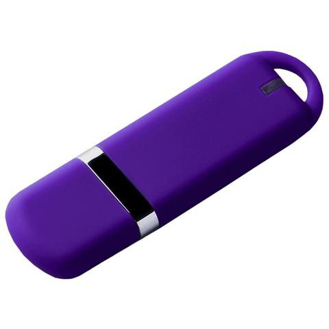 Фиолетовая PURPLE MEDIUM C флешка 4 гб, пластик и soft-touch «МИРАКС-СОФТ»